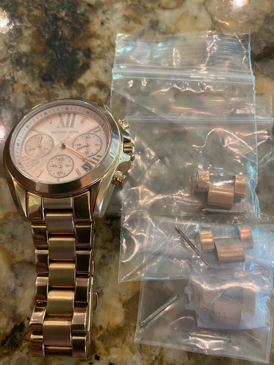 Michael Kors Ladies Watch MK5799 Chronograph Rose Gold  Extra Links and Working main image 9